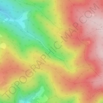 Carte topographique Kasselgrund, altitude, relief