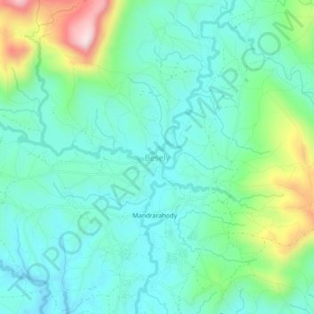 Carte topographique Besely, altitude, relief