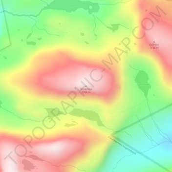Carte topographique Simlenosi, altitude, relief