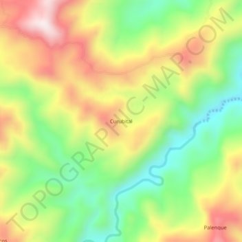 Carte topographique Curubital, altitude, relief