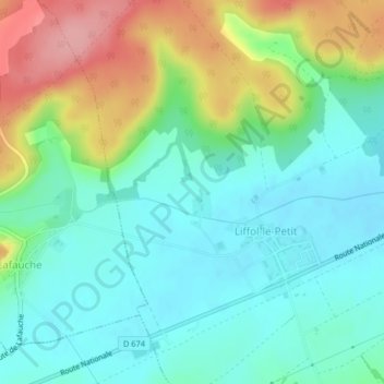 Carte topographique Vieux Fourneau, altitude, relief