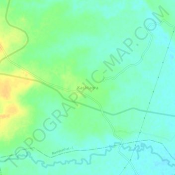Carte topographique Kashtagra, altitude, relief