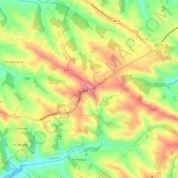 Carte topographique Le Ramel, altitude, relief