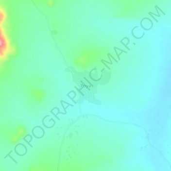 Carte topographique Poya, altitude, relief