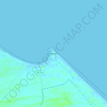 Carte topographique Pedra do Sal, altitude, relief