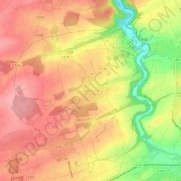 Carte topographique Höfendorf, altitude, relief