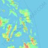 Carte topographique Leyte, altitude, relief