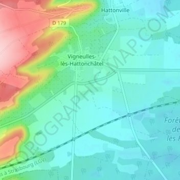 Carte topographique Cochonville, altitude, relief