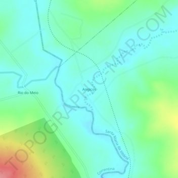 Carte topographique Angicos, altitude, relief