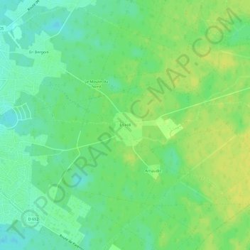 Carte topographique En Hill, altitude, relief