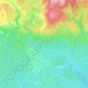 Carte topographique Le Barry, altitude, relief