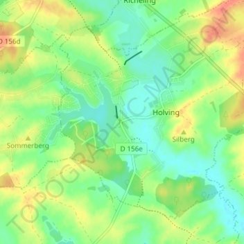 Carte topographique Hirbach, altitude, relief