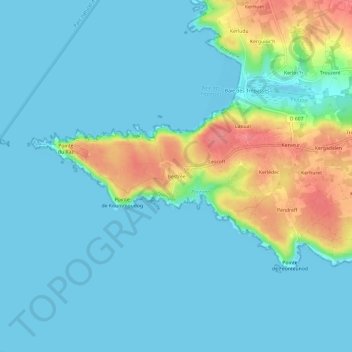 Carte topographique Bestrée, altitude, relief