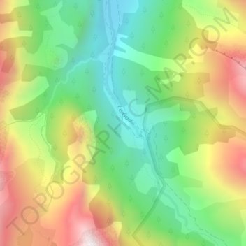 Carte topographique La Roche Écroulée, altitude, relief