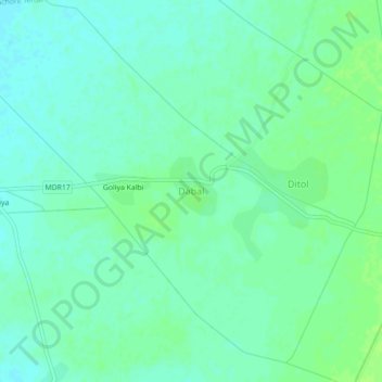 Carte topographique Dabal, altitude, relief