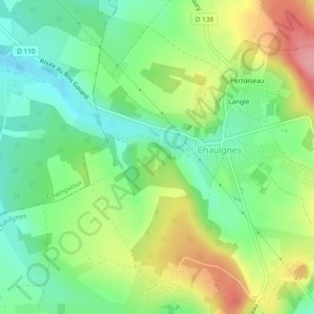 Carte topographique Champ de l'Allier, altitude, relief