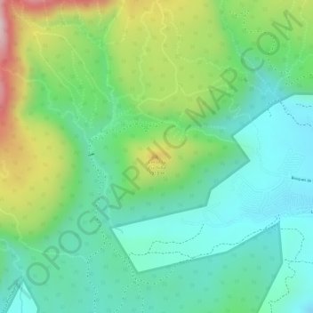 Carte topographique Cerro la Cuchilla, altitude, relief