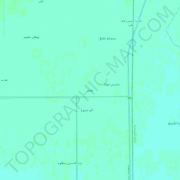 Carte topographique Affan, altitude, relief