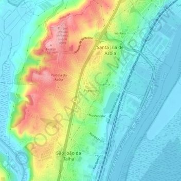 Carte topographique Pirescoxe, altitude, relief
