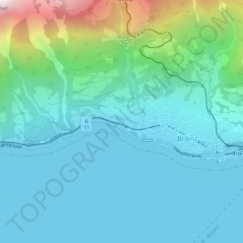 Carte topographique Gofri, altitude, relief