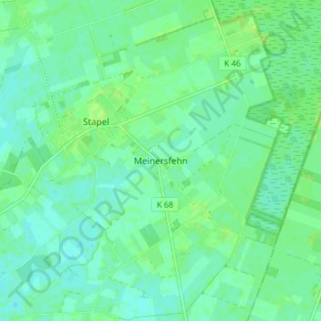 Carte topographique Meinersfehn, altitude, relief