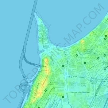 Carte topographique M.I.G Adarsh Nagar, altitude, relief