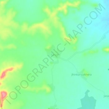 Carte topographique Sarod, altitude, relief