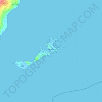 Carte topographique Sharqi Island, altitude, relief