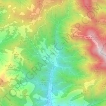 Carte topographique Eno, altitude, relief