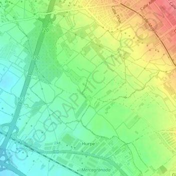 Carte topographique Peñasola, altitude, relief
