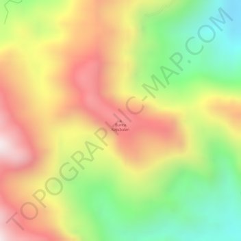 Carte topographique Buntu Kajubulan, altitude, relief