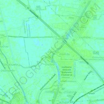 Carte topographique Ban Ko, altitude, relief