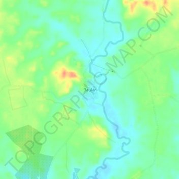 Carte topographique Daular, altitude, relief