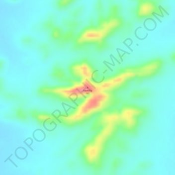 Carte topographique Mendip Hill, altitude, relief