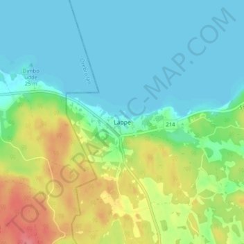 Carte topographique Läppe, altitude, relief
