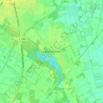 Carte topographique Sankt Arnold, altitude, relief