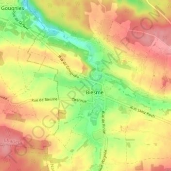 Carte topographique Fond des Vaulx, altitude, relief
