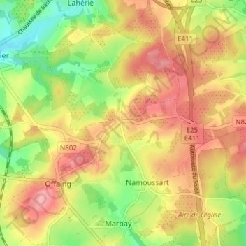 Carte topographique Mon Idée, altitude, relief