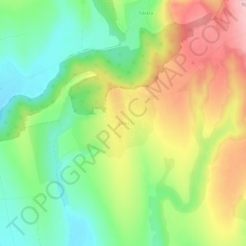 Carte topographique Chilii, altitude, relief