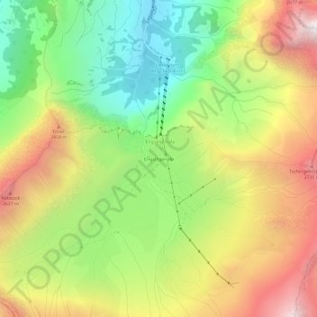 Carte topographique Engstligenalp, altitude, relief