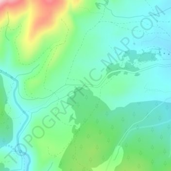 Carte topographique Parque Natural Hayedo Tejera Negra, altitude, relief