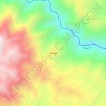 Carte topographique Delicias, altitude, relief