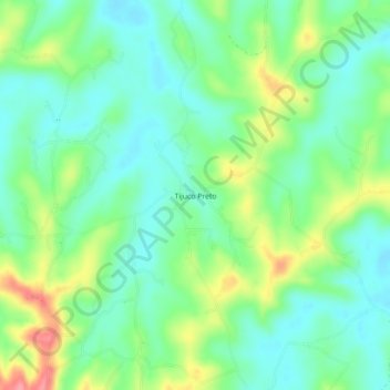 Carte topographique Tijuco Preto, altitude, relief