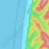 Carte topographique Gold Bluffs Beach, altitude, relief