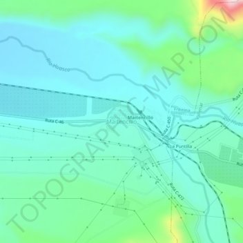 Carte topographique Maitencillo, altitude, relief