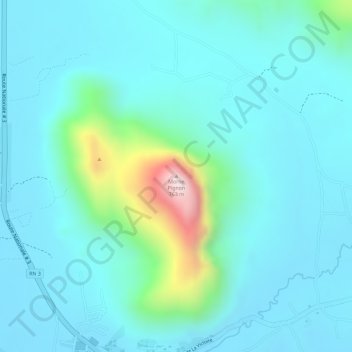Carte topographique Morne Pignon, altitude, relief