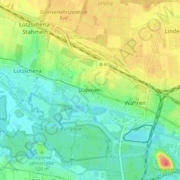 Carte topographique Stahmeln, altitude, relief
