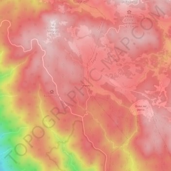 Carte topographique Tirivolo, altitude, relief