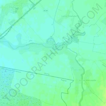 Carte topographique Băcel, altitude, relief