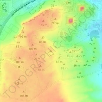 Carte topographique Photo point of Pyramids, altitude, relief